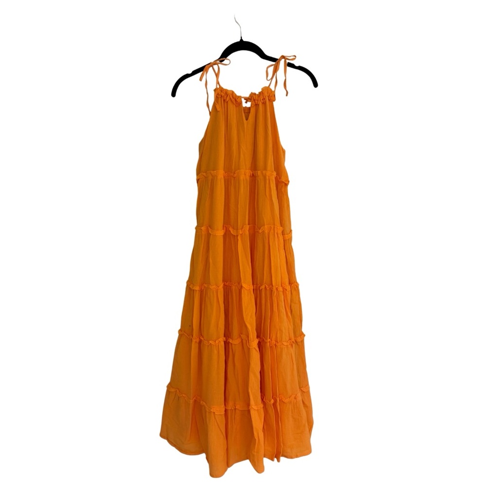 Charlie Holiday Vibrant Orange Maxi Dress